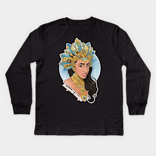 Kween (Rosegold Savage Edition) Kids Long Sleeve T-Shirt